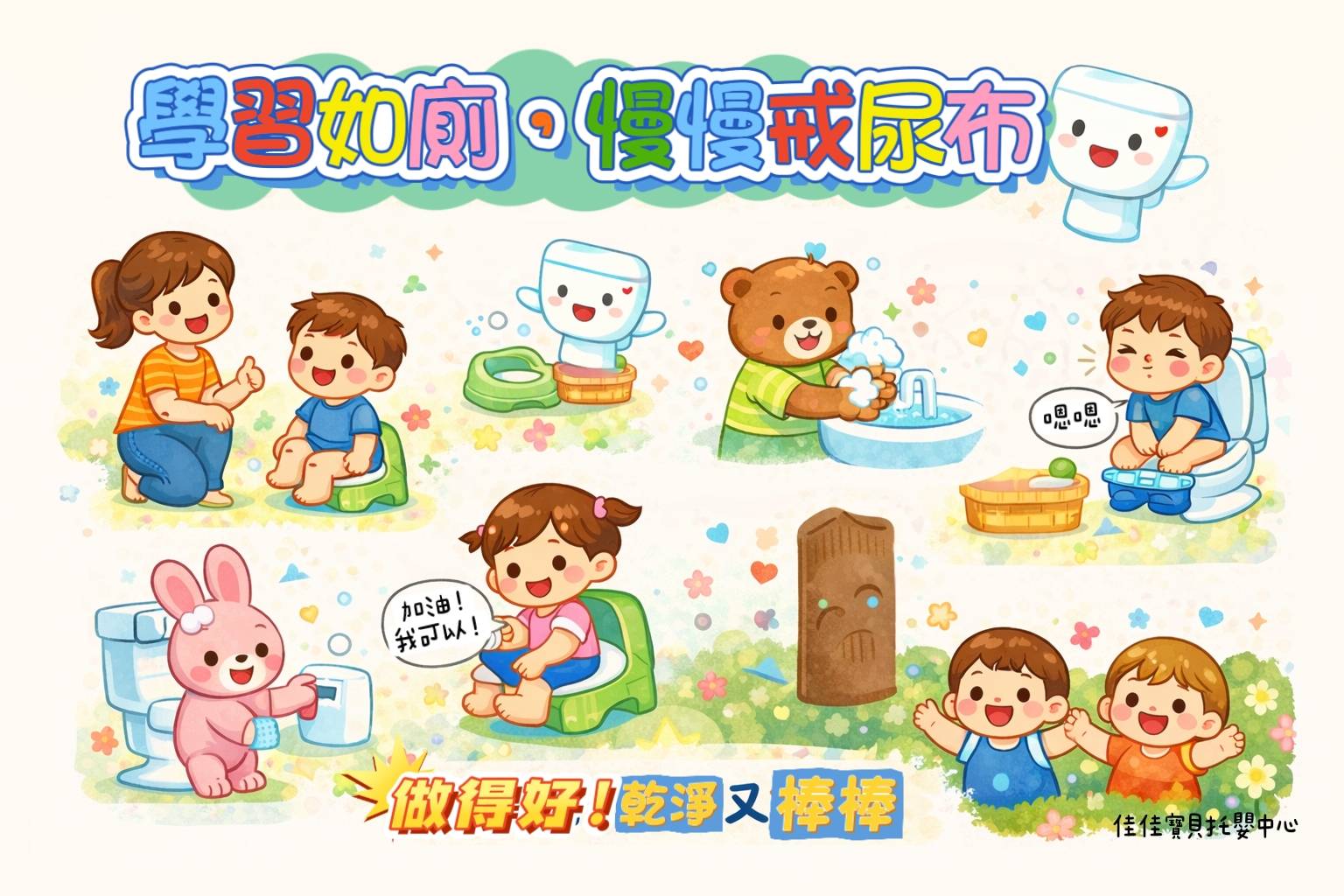 【衛教宣導】怎麼讓孩子戒掉尿布、學上廁所？ 「安全感」是一大關鍵